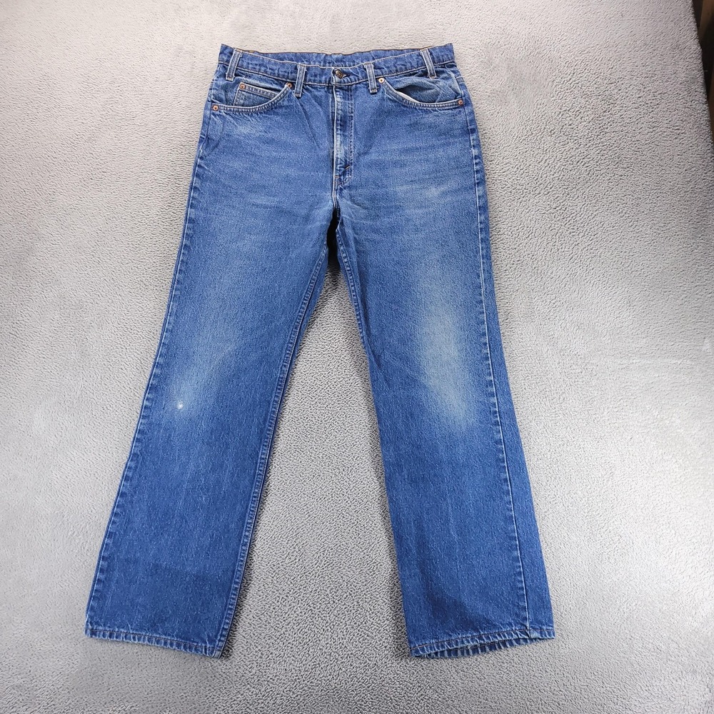 VTG Levis 517 Jeans Mens 38x31 Blue Regular Bootcut Medium Wash Made In USA 80s